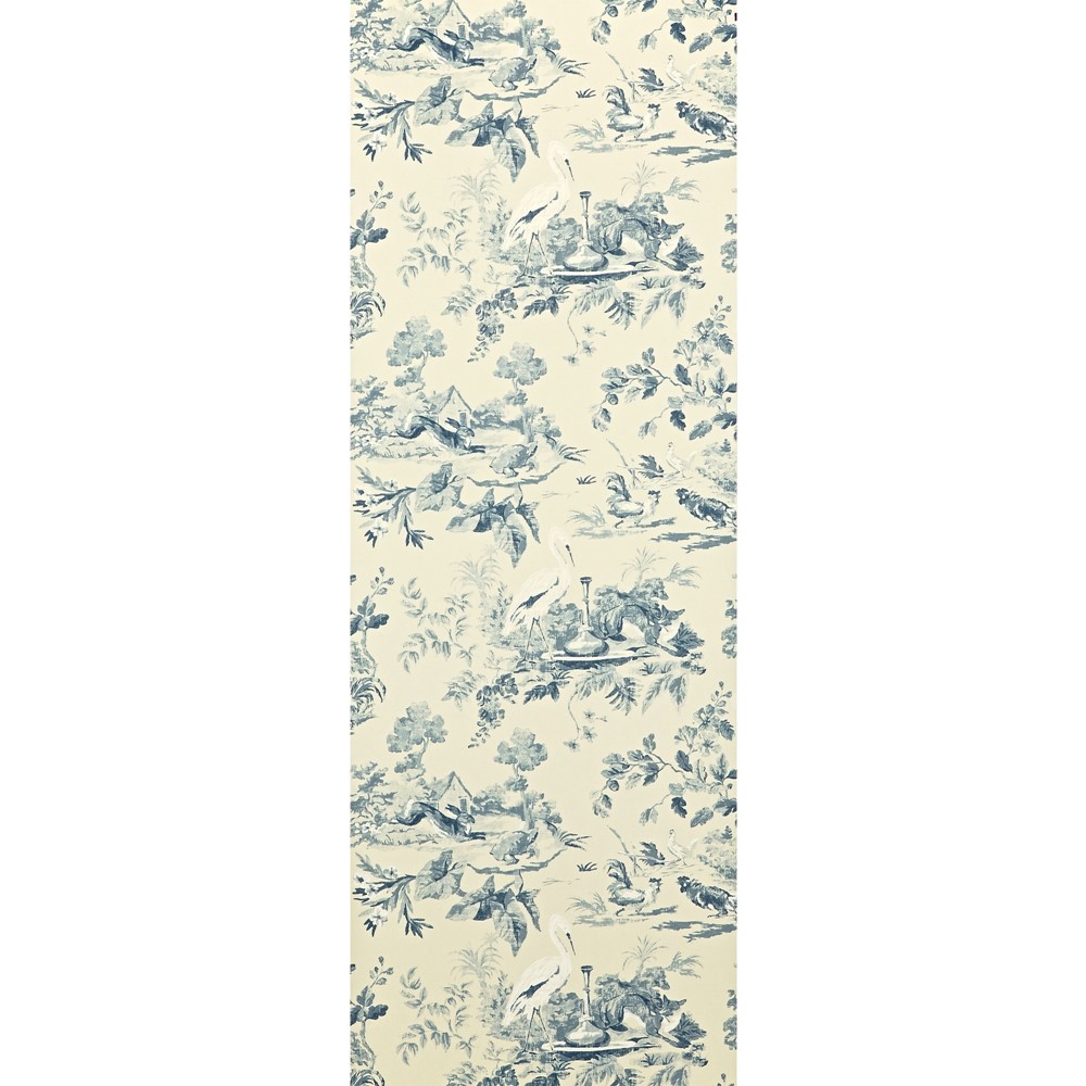 Aesops Fables Gravure Wallpaper 103 by Sanderson in Blue